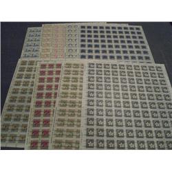 PRECANCEL FULL SHEET 100 COLLECTION QTT 9, #586, 591, 593, 705, 708, 710, 711, 714 & 787