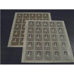 #620-621 XF-NH FULL SHEET OF 25