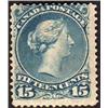 Image 1 : #30iv F-VF OG LH LARGE QUEEN *GREENISH GREY PERF 12x12 VARIETY* CAT$1500,00++++