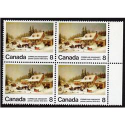 #610ii XF NH BLOCK4 VARIETY *EXTRA LOG IN SNOW*