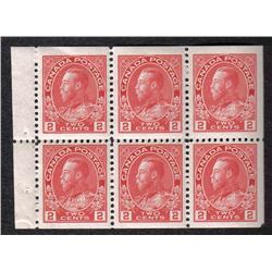 #106a-var XF-NH BOOKLET PANE OF 6 ROSE SHADE C$120,00