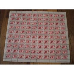 POSTAGE DUE #J29ii FULL SHEET C$2000,00    HB PAPER ----XF-NH