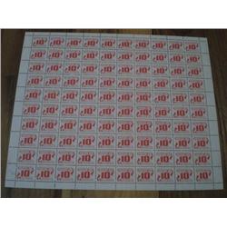 #J35var *MISSING RED INK VARIETY* FULL SHEET ECV$5000,00  ----XF-NH