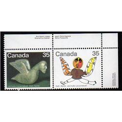 #868-69var XF-NH DOUBLE PRINT (Canada 35) VARIETY ERROR