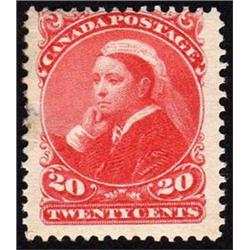 #46 VF-LH C$600.00 **20c VERMILLION**