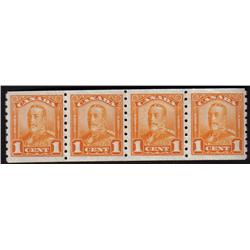 #160 VF-NH RARE COIL STRIP OF 4