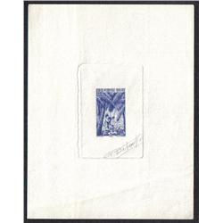 FRENCH WEST AFRICA #21 PROOF SIGNED BLUE COLOR