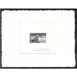 France #894 UNESCO PROOF SIGNED BLACK COLOR
