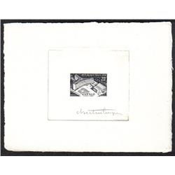 France #893 UNESCO PROOF SIGNED BLACK COLOR