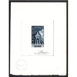 LAOS #67 PROOF SIGNED BY ARTIST BLUE COLOR