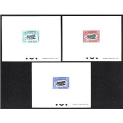 LAOS #126-127-128 PROOF DELUXE *OMS BUILDING*