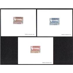 LAOS #145 to 147 PROOF DELUXE *POSTAL HOTEL AND TELECOMUNICATION*