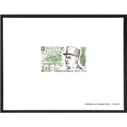 WALLIS & FUTUNA #C104 PROOF DELUXE CARD *CHARLES DE GAULLE 1890-1970*