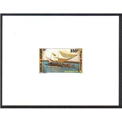 WALLIS & FUTUNA #C142 PROOF DELUXE CARD *BOAT*