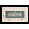 Image 1 : BANK OF HAMILTON RARE $5 BACK PROOF 1st JUNE 1909