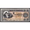 BANK OF COMMERCE $5 -- JANUARY 2nd, 1888
