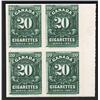 Image 1 : Canada CIGARETTES 20c BLOCK 4 - 1897 SERIES BLACK SHADE