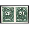 Image 1 : Canada CIGARETTES 20c PAIR - 1897 SERIES BLACK SHADE