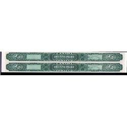Canada TOBACCO PROOF 1/5 POUND PAIR - SERIES 1897 GREEN SHADE
