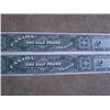 Image 2 : Canada TOBACCO PROOF 1/2 POUND PAIR - SERIES 1897 GREEN SHADE