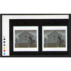 #1945ii XF-NH IMPERF CANADIAN ART MARGIN PAIR