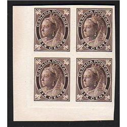 #71p XF LL IMPERF PROOF BLOCK OF 4
