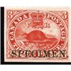 Image 1 : #1TCi XF IMPERF PROOF SINGLE *GREEN BLACK SPECIMEN OVERPRINTED*