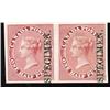 Image 1 : #8pi XF IMPERF PROOF PAIR *ROSE SHADE - GREEN BLACK OVERPRINT SPECIMEN*