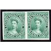 #18p XF IMPERF PROOF PAIR *YELLOW GREEN SHADE*
