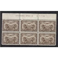 #C1 VF-NH UPPER BLOCK OF 6 No A-2 AIRMAIL CATALOG ONLY FOR STAMPS $240,00