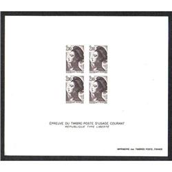 France PROOF DE LUXE YVERT #2188 BLOCK OF 4