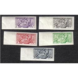 #283 to 287 MONACO XF-LH IMPERF SINGLE SET YVERT #371-75