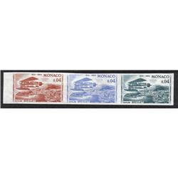 #568 MONACO XF-NH IMPERF STRIP OF 3 *COLOR ESSAY*