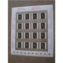 #1310 XF-NH MASTERPIECES CANADIAN ART#4 YEAR 1991