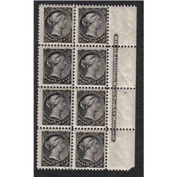 #34-34iv NH BLOCK 8 INSCRIPTION *RE-ENTRY VARIETY POSITION 49*