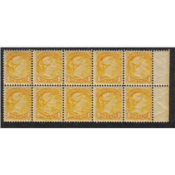#35 VF-XF-NH SMALL QUEEN BLOCK OF 10