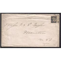 #34 IMPRINT ON COVER TO MONCTON N.B.