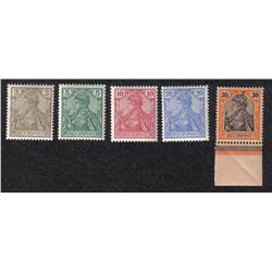 GERMANY #53 to 56, 58 VF-NH RARE