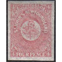 NEWFOUNDLAND #18 IMPERF XF-NH
