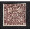 Image 1 : NEWFOUNDLAND #19a IMPERF XF-NH ORANGE BROWN SHADE