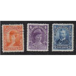 NEWFOUNDLAND #83-84-85 XF-LH