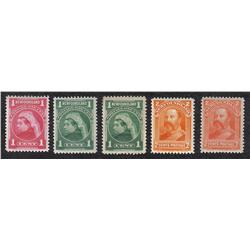 NEWFOUNDLAND #79-80-80a-81-82 XF-NH