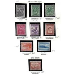 NEWFOUNDLAND #184-186-186ii-189-191-208-209-210-199 VF-NH-LH