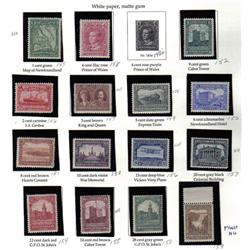 NEWFOUNDLAND #145 to 159 VF-NH-LH SET