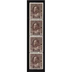 #134 XF-NH SELECT ADMIRAL STRIP OF 4 PERF 12 HORIZONTAL