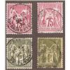 Image 1 : France USED #75 -76 (Yvert #71-71var-72-72var) SON CDS COLOR SHADE CHOICE *TYPE 1*  CAT60€