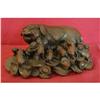 Image 1 : Rare Chinese Bronze FINE PIG & PIGLETS HEAVY #1447615