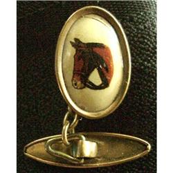 Early 1900's  Cufflinks HORSE Pict. #1447627