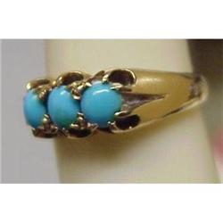 VICTORIAN CHILDS 14k TURQUOISE RING #1447660