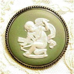 Wedgwood Jasperware Brooch - Cherub #1447680